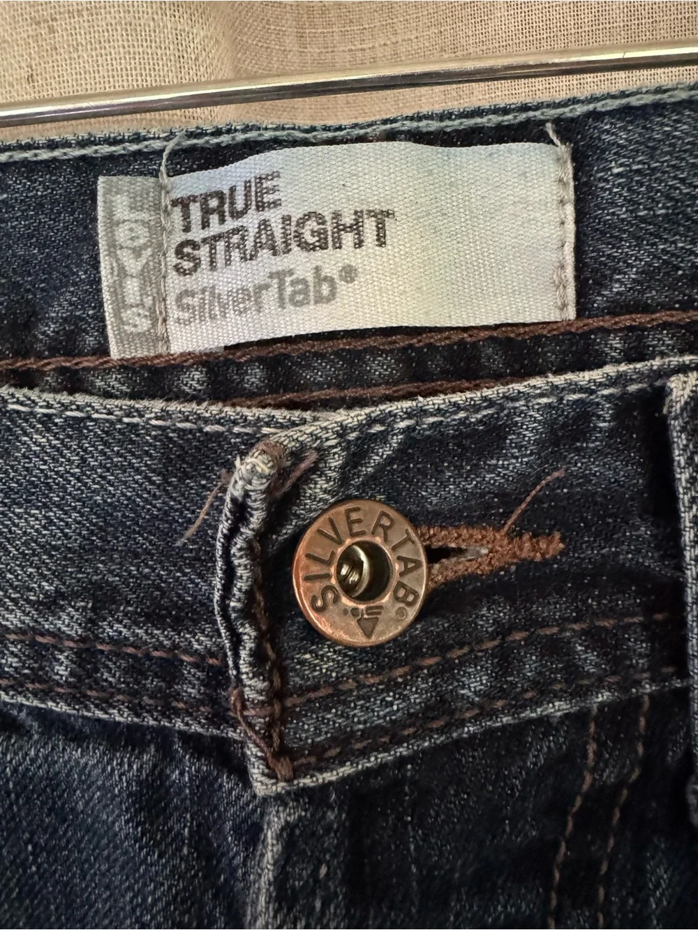 Levi's Silver Tab True Straight Button Fly Jeans - 31x32 - Picture 3 of 12